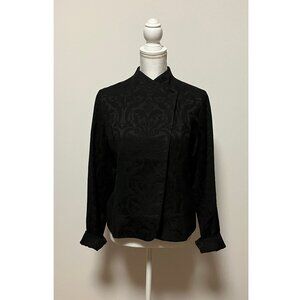 Isda & Co Black Double Jacquard Women's Blazer Jacket, Medium, New With Tags NWT
